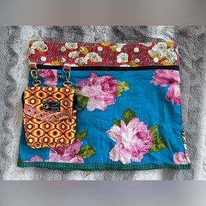 Zand Amsterdam Women’s New Reversible Floral Skirt New With Detachable Pouch